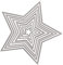 8PCS Sterne Stanzschablone, U-horizon Five Stars Cutting Dies Metall Schablonen Papierbasteln für DIY Scrapbooking, Fotoalbum Dekoration, Karte, Papier, Geschenk