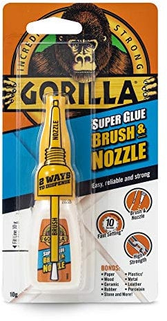 Gorilla Super Glue 2-in-1 Brush & Nozzle Clear 10g