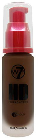 W7 | Foundation | HD Foundation – 70% Cocoa | Light to Medium Coverage, Lightweight and Long Lasting