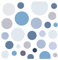 Little Deco Wandsticker 86 Punkte Kinderzimmer Junge Kreise | blau grau | viele Farben Wandtattoo Klebepunkte Wandaufkleber Dots bunt DL390