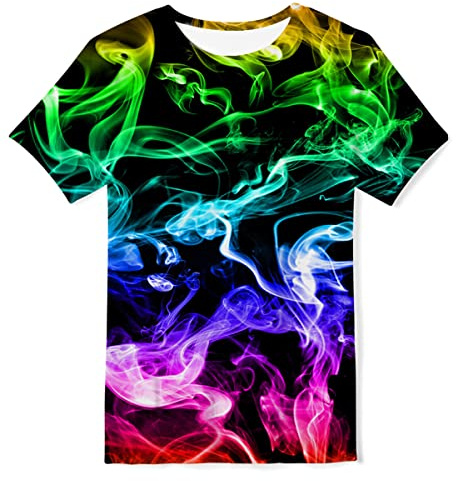 kids4ever T-Shirt Jungen Mädchen Lustige 3D Gedrucktes Tee Shirt Kinder Sommer Grafik Kurze Ärmel T Shirt Tops 6-16 Jahre