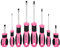 Apollo Tools Pink 8-teiliges Essential Schraubendreher-Set Kreuzschlitz und Schlitz mit magnetischen Spitzen und rutschfesten Komfortgriffen Inklusive Kurzschraubendreher für enge Räume – Rosa Band –