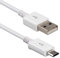 Câble USB Micro USB 1,5 m (longueur 150 cm) pour transfert de données et de chargement d'appareils compatibles, sans emballage maximal, compatible universel (blanc)