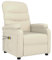 vidaXL Massagesessel, Sessel Verstellbar Elektrisch, Relaxsessel mit Liegefunktion Vibrationsfunktion, Fernsehsessel Liegesessel, Creme Kunstleder