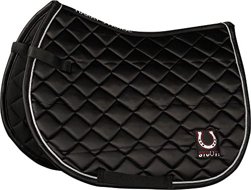 NETPROSHOP Luxuriöse Satin Schabracke schwarz Größe Shetty, Groesse:Shetland Pony, Farbe:Schwarz