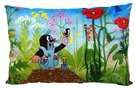 Cartoon Kissenbezug Lendenkissen Wurfkissen Kopfkissen Kopfkissenbezug Original Der Kleine Maulwurf 45x30 cm, Mehrfarbig, für Kinder Jungen Mädchen Babys