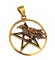 Kiss of Leather Anhänger Pentagramm mit Rabe aus Bronze Nr. 161