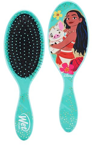 WetBrush Original Detangler Haarbürste mit ultraweichen Intelliflex-Borsten zum sanften Trennen von Knoten mit Leichtigkeit, reißt nicht, für alle Haartypen, Disney Ultimate Princess Collection, Moana