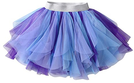 DXTON Danskjol för flickor Tutu Prinsessa Kjol Baby Paljetter Balettkjol 2–8 år, Sk219, 3-4 år