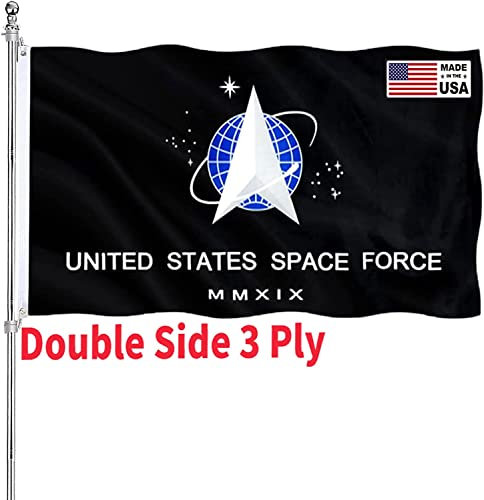 ARSOF US Space Force Flagge, 10,2 x 15,2 cm, doppelseitig, USA-Spaceforce-Flagge, strapazierfähig, 3-lagig, 200D-Polyester und langlebiger Canvas-Kopf mit 2 Messingösen