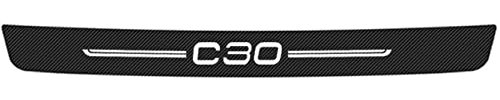 EAGLEG Auto Ladekantenschutz für Vo-lvo AWD C30 S40 C70 S60 S80 S90 T6 V40 V50 V60 V70 V90 XC40 XC60 XC70 XC90, Kofferraum Stoßstangenschutz Kohlefaser Aufkleber Deko Zubehör - Selbstklebend, C30