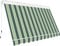 Tenda da sole Cassonata a Caduta in Alluminio Balcone Finestra Soffitto o Parete con Bracci Telo Poliestere 280gr/MQ Impermeabile (VERDE/BEIGE, L300xP250CM)