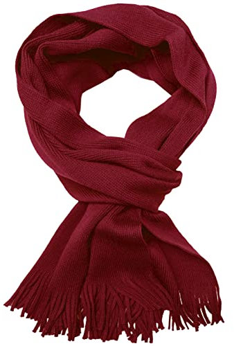 Rotfuchs Strickschal Damenschal Herrenschal uni rot ganzjährig feinstrick Made in Germany