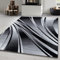 Carpetsale24 Teppich Wohnzimmer Moderne Abstrakt Wellen Design Schwarz - Grau - Weiß 140 x 200 cm - Kurzflor Teppich Schlafzimmer Pflegeleicht Extra Weich - Flauschig Teppich Waschbar Esszimmer Küche