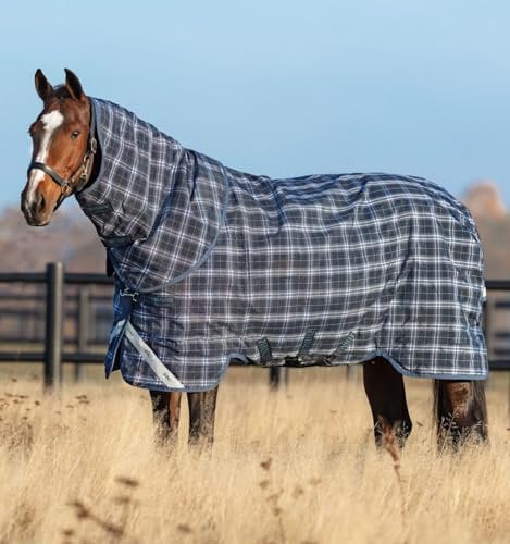 Horseware Rhino Plus Turnout lite, Navy Check/Indigo, 145 cm