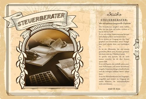AGDeko® Schild aus Holz 12x18 cm Steuerberater Experte Steuern zum Aufhängen oder Stellen Raum Dekoration