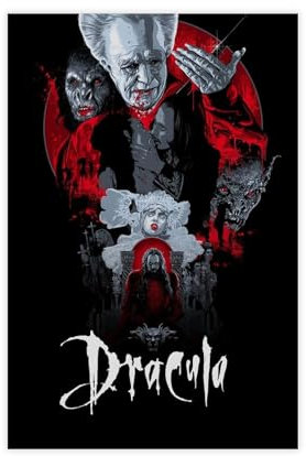AAVEDA Filmposter Bram Stoker's Dracula 7.6 cm auf Leinwand, Wandkunst, Dekordruck, Bild Gemälde für Wohnzimmer, Schlafzimmer, Dekoration, ungerahmt, 30 x 45 cm