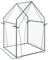Outsunny Mini Serra da Giardino Verticale, Serra da Balcone con 2 Porte Avvolgibili e Copertura in PE 90x90x145cm, Trasparente