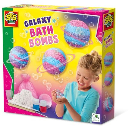 SES Creative 14769 - Galaxy-Badebomben Selber Machen - DIY Badebomben Set für Kinder ab 8 Jahren - Spaß & Wissenschaft