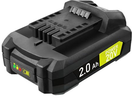 SnapFresh Batterie au Lithium de 20V 2,0 Ah Uniquement Disponible pour Les Outils à Batterie SnapFresh 20 V Batterie Longue Durée, Batterie Lithium-ION Supporte la Charge Rapide (BBT-DC20A)