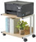 IBUYKE Under Desk Printer Stand,2 Tier Printer Cart for Printer,Mobile Home Desktop Organizer Shelf with 4 Wheels,for Printer, Fax, Home Office Use，Light Wood TLJ007R
