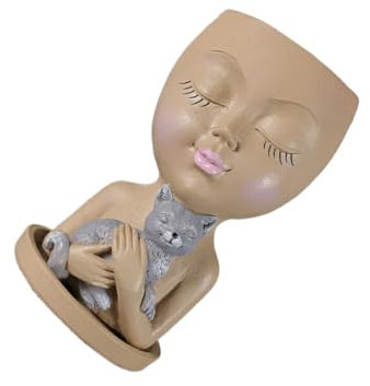 siduytin Pots de Plantes d'intérieur faciles à Entretenir pour Une expérience de Jardinage sans Stress, jardinières en résine pour Plantes d'extérieur, Pots de Fleurs, Kaki