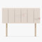 STOREX Plush Fabric Padded Lined Headboard For Devan Bed Bedroom Furniture Size 2Ft 6Inch/ 3Ft/ 4Ft/ 4Ft 6Inch/ 5Ft /6Ft -20 Inch Height 20inch (Cream, 20inch Height 4FT 6 Inch Double)