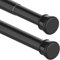 Barra para cortina de ducha para instalar sin taladrar, extensible, barra telescópica extragruesa, para una buena sujeción en baños y dormitorios, negro, 255 a 310 cm, diámetro de 32 mm