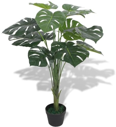 Kangmusi Künstliche Monstera Fensterblatt mit Topf 70 cm Grün,244435kangmusi