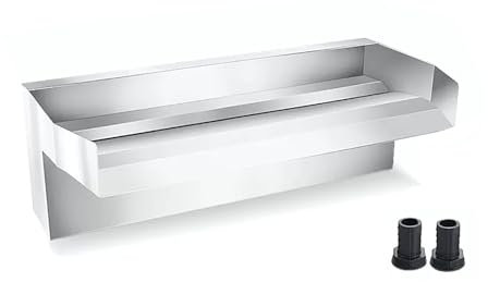 SBCWH Fontana per Piscina a Cascata Rettangolare, Cascata a Lama per Cascata in Acciaio Inossidabile, sfioratore a Cascata per Fontana d'Acqua per Piscina Interrata Giardino Esterno(50cm)