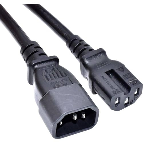 Akyga Server Verlängerungskabel AK-UP-07 Cu 3x1mm² IEC C14 / IEC C15 3m Schwarz