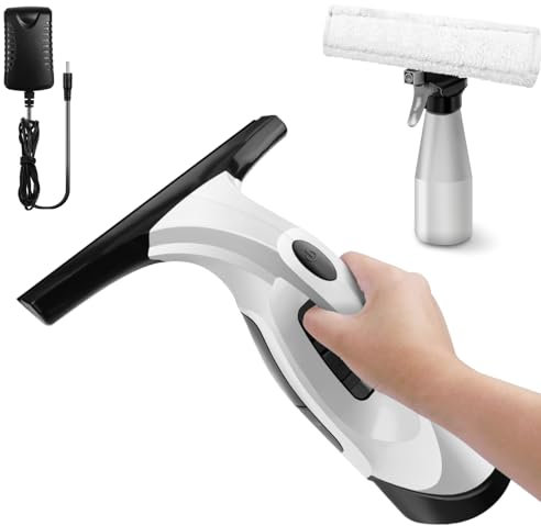 Cordless Window Cleaner, Dry & Clean Window Vac Cleaner, 150 ml Water Tank, Battery-Powered Electric Squeegee Handheld Vacuum Cleaner for Shower Screen, Mirrors, Drip & Streak Free Glass Cleaning