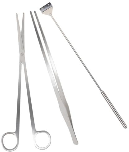 Hohopeti Tragbares Aquarium-werkzeugset Kompaktes Schaber-Set Griff Handgehaltene Moospinzette Für Die Wartung Von Aquarien