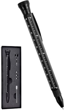 Fangehong Stylo Multifonction 11 en 1, Stylo Décapsuleur et Lumière, Stylo avec Balance Tournevis, Cadeau Anniversaire Homme, Gadget Insolite Utile Stylo Cadeau Personnalisé pour Cadeau anniversaire