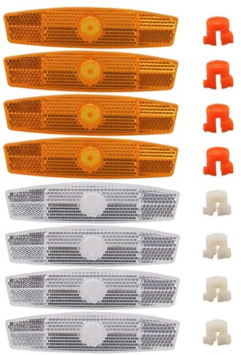 YMXQUP 8 reflectores para radios de rueda de bicicleta de carretera, reflectores de advertencia, para montar en la noche, fáciles de instalar