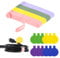Ymapinc 12 Pcs Cable Labels + 20 Pcs Cable Ties Silicone Value Cables Organizer Management Set for Travel Home Office Desk Wire Organization Multicolor