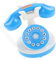 Abaodam Toy Landline Phone for Kids Vintage Rotary Phone Miniature Telephone for Pretend Play Educational Phone for Toddlers Blue