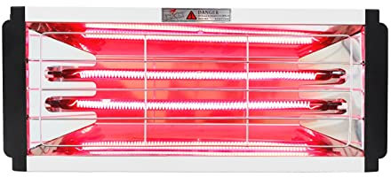 BASSFLY Lacktrockner Infrarot, Hand-Kurzwellen-Lackierkabinenheizung, Backen-Infrarot-Lackhärtungslampe, 2000 W, Infrarot-Heizlampe, Trockner for Aushärten von Lack, Karosserie