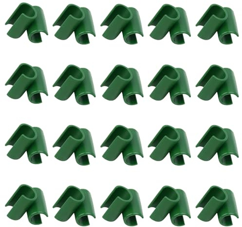 8 mm Gartenkreuzschnallen-Clip, 20 Stück, Gartenpflanzen-Spalier-Verbinder-Clips, Kreuz-Kunststoff-Clips für feste Gartenrahmenstange