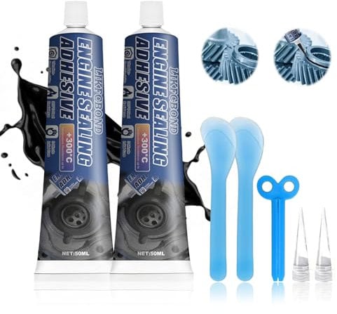 LIKFCBOND Sigillante per Motori, Silicone Alte Temperature, Pasta Nera Guarnizioni Motore, Sigillante Resistente alla Benzina Usato per Radiatori Automobilistici, Tubi di Scarico e Testate