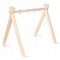 Holz Spielbogen unbehandelt DIY Baby Gym Naturholz Greiftrainer Activity Center Montessori, 4 Befestigungsringe (Natur)