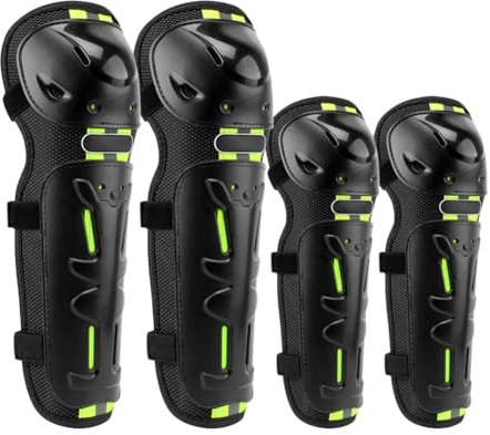 4-teiliges Reitschutz-Set – Motorrad-Knieschoner und Ellbogenschützer für