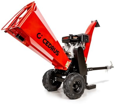 Hahn & Sohn Trituradora de madera a gasolina Cedrus RB03, hasta 70 mm, móvil, potente, trituradora de jardín, gasolina, profesional, para ramas, jardín y paisajismo, trituradora de árboles