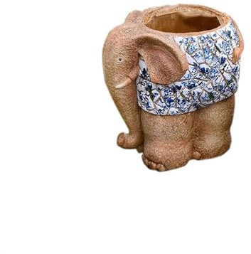 SONGYL-20249 Pot De Fleur Pot de Fleur en Forme d'éléphant Cymbidium, Patio, Jardin, Balcon, Ornements de Maison, Grand Sol décoratif Pots De Plantes en Céramique(Grand)