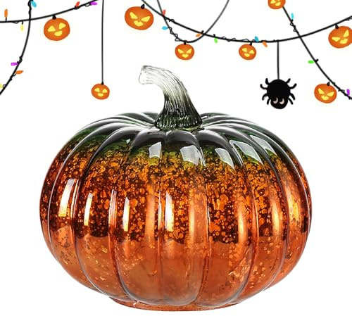 Celuicion Beleuchteter Kürbis | LED-Schreibtischlampe mit Halloween-Thema – Herbst- und Halloween-Dekorationen für Bauernhof, Wohnzimmer, Hof, Garten, Schlafzimmer, Party