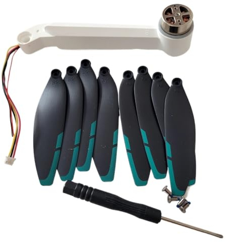 LINGOZS Hinterer B-Motorarm, weiß, mit Propeller (CW/CCW) Flügelblatt-Kit für S159 Faltbare Drohne/Quadrocopter
