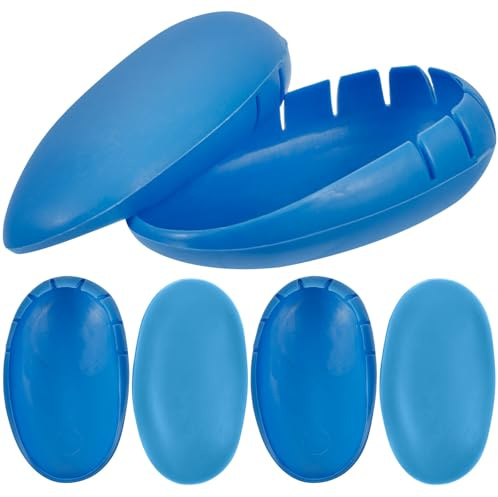 3 Paar Silikon Ohrenschützer für Friseursalon Blau | Haarfärben und Haarewaschen, für Duschen Geeignet, Userfreundliches Design