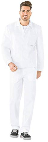 Planam 105 BW 290 Arbeitsjacke - Optimale Sicherheit und Komfort - Farbe: Rein weiß - Größe: 98