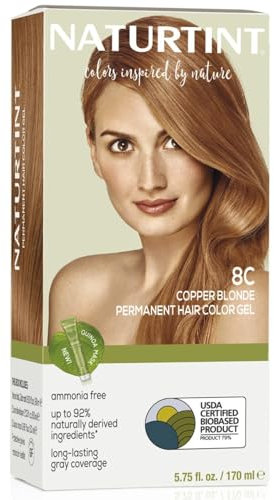 Naturtint 8C Copper Blonde Hair Color, 5.6 Ounce