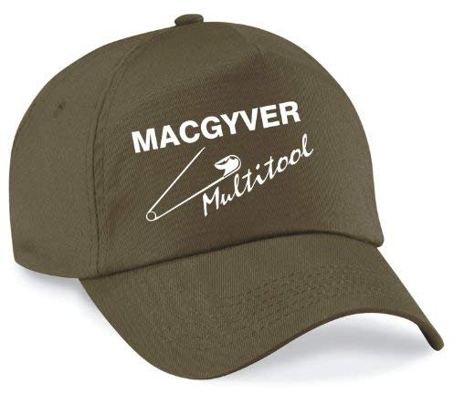 Shirtinstyle Basecap MAC GYVER Multi Tools Cap Capy Größe Unisex, Farbe Olive